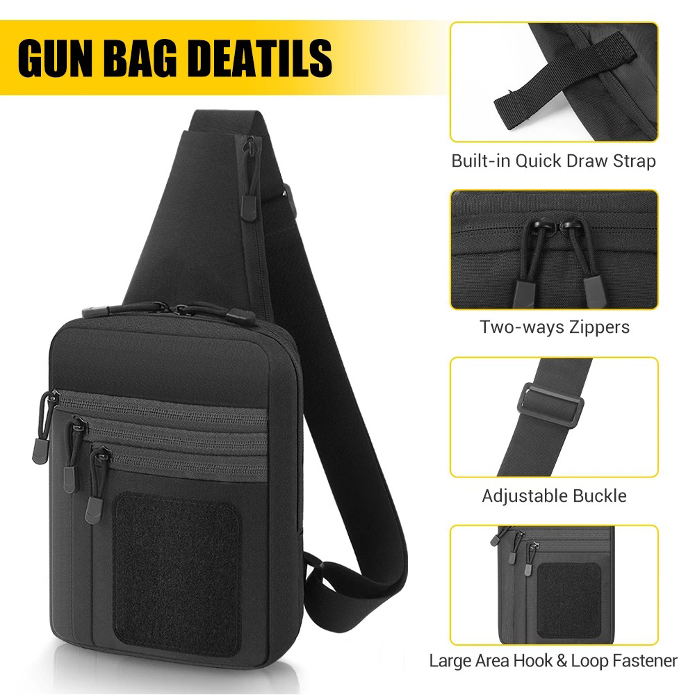 Concealed Carry Chest Gun Bag  - đánh giá và giá Edc Pistol Carry Bag