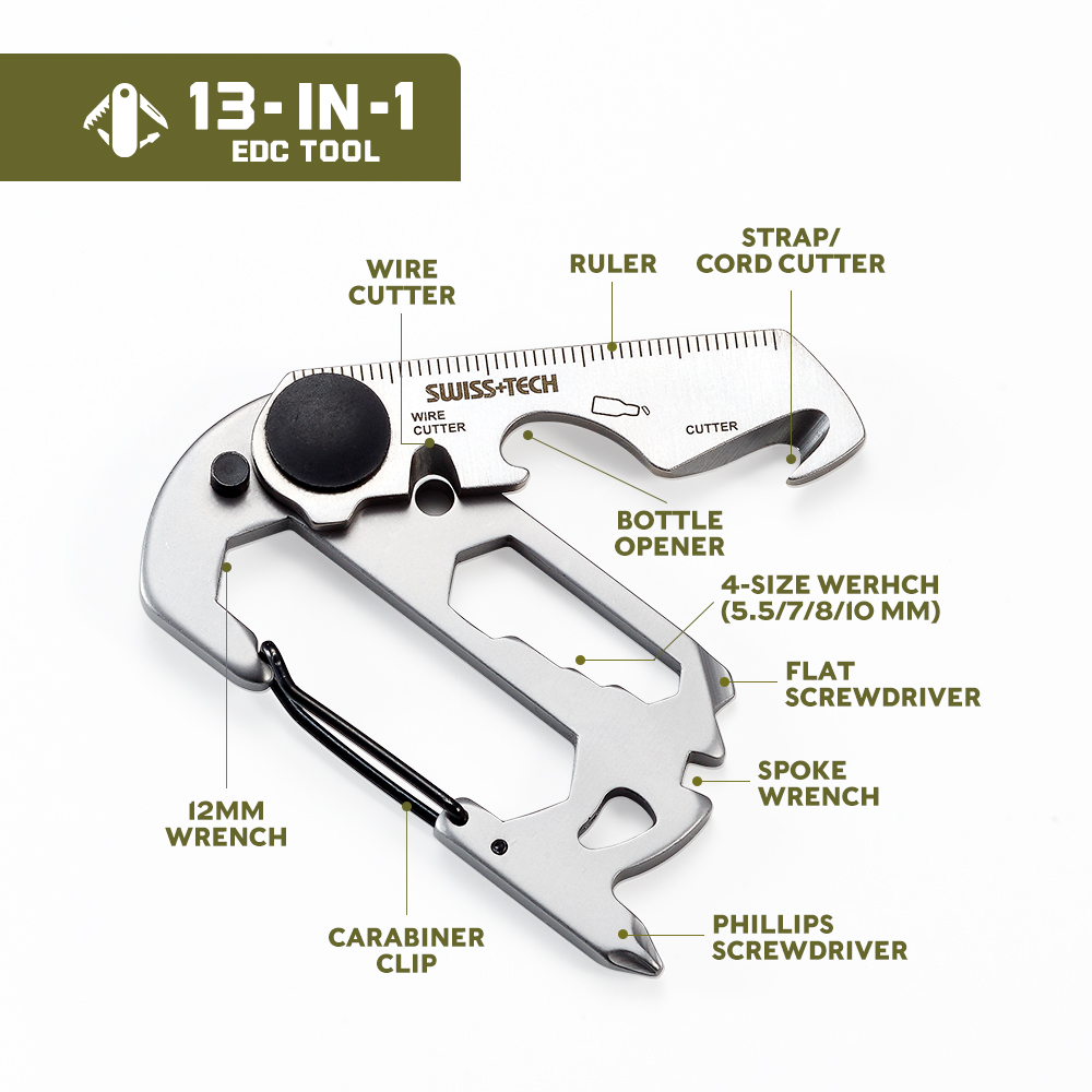 SWISS TECH 13 In 1 Mini Protab - đánh giá và giá Edc Carry Knife