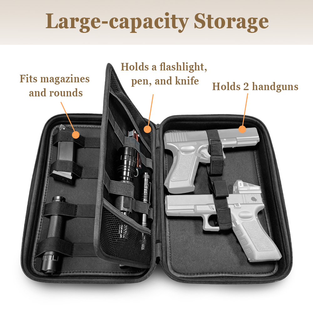 Tactical Pistol Gun Case Dual  - đánh giá và giá Edc Pistol Carry Bag